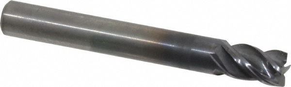 Accupro Chamfer Mill: 1/4" Dia, 1/4" Shank Dia, 120 deg, 4 Flute, Solid Carbide, Single End - 2500139