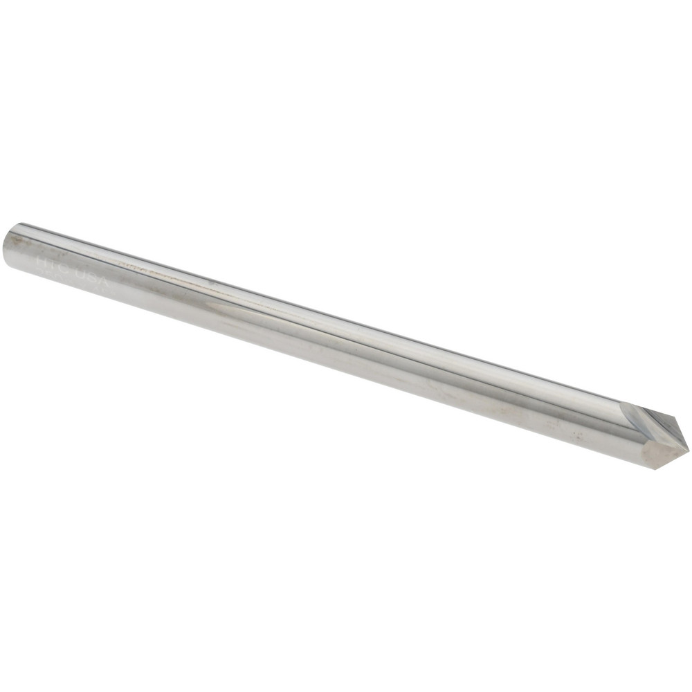 Accupro Chamfer Mill: 1/4" Dia, 1/4" Shank Dia, 120 deg, 4 Flute, Solid Carbide, Single End - 2500139
