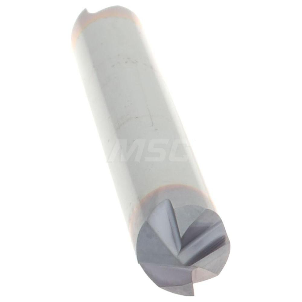 Accupro Chamfer Mill: 1/4" Dia, 1/4" Shank Dia, 90 deg, 4 Flute, Solid Carbide, Double End - 2500005