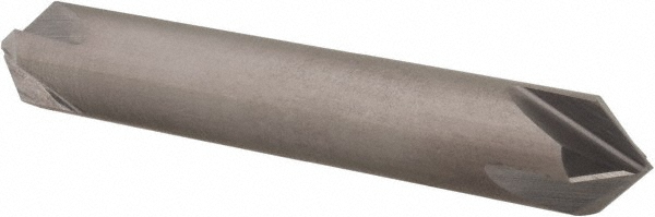 Accupro Chamfer Mill: 3/8" Dia, 3/8" Shank Dia, 90 deg, 4 Flute, Solid Carbide, Double End - 2500003