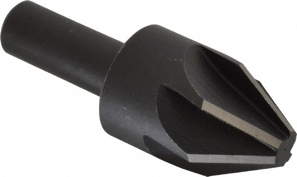 Value Collection Countersink: 1" Head Dia, 60.00 deg Included Angle, 6 Flute, High-Speed Steel, Right Hand Cut - SC2060100