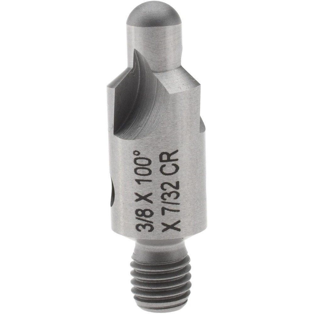 Made in USA 2-1/2" OAL, 3/8" Head Dia, 3 Flute, 100° Incl Angle, Integral Pilot, Adjustable Stop Countersink - 150-3-100-.2188