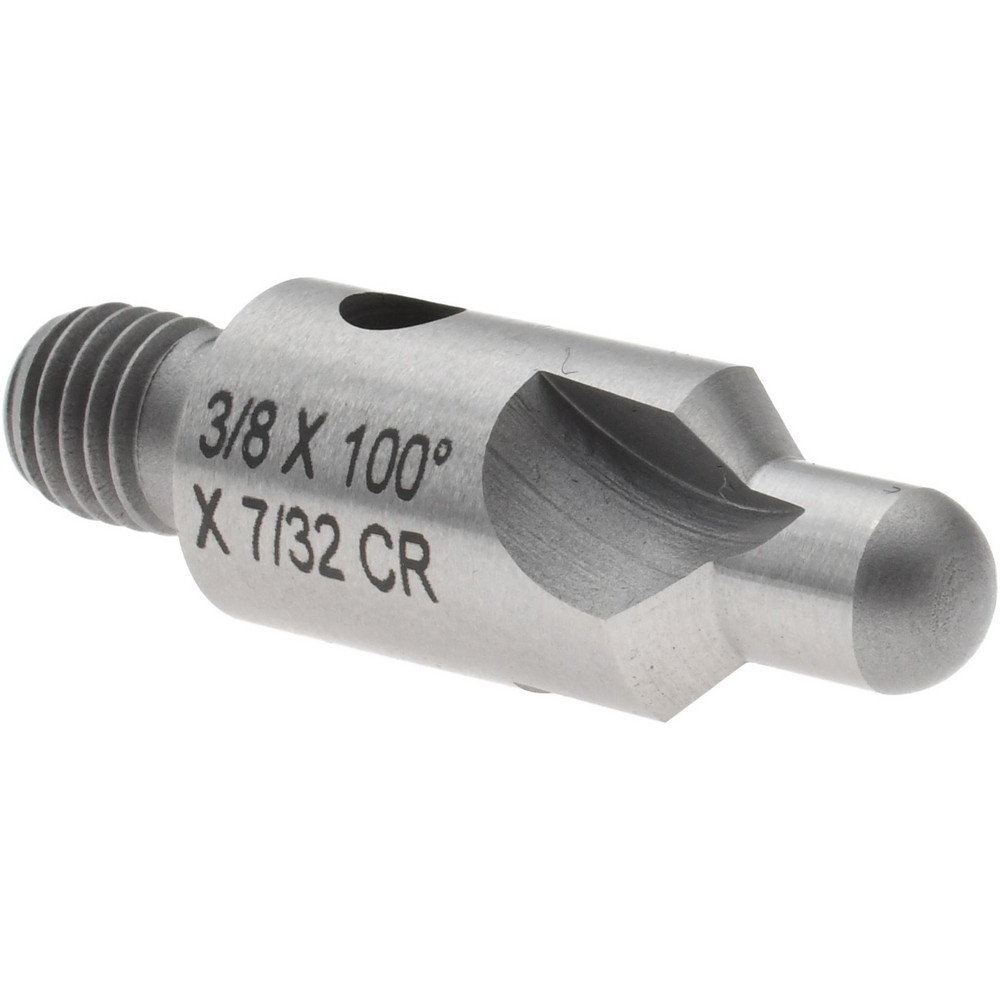 Made in USA 2-1/2" OAL, 3/8" Head Dia, 3 Flute, 100° Incl Angle, Integral Pilot, Adjustable Stop Countersink - 150-3-100-.2188