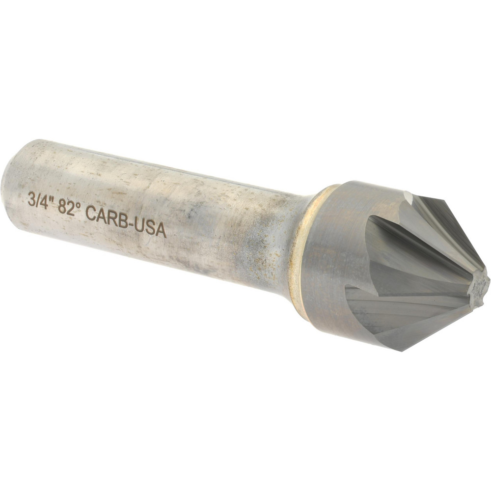 Hertel Countersink: 3/4" Head Dia, 60.00 deg Included Angle, 3 Flute, Solid Carbide, Right Hand Cut - 333-008550