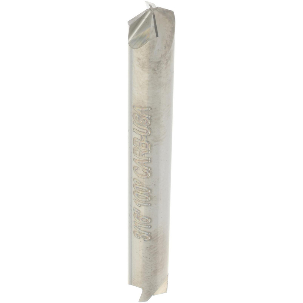 Hertel Countersink: 3/16" Head Dia, 100.00 deg Included Angle, 4 Flute, Solid Carbide, Right Hand Cut - 334-202080