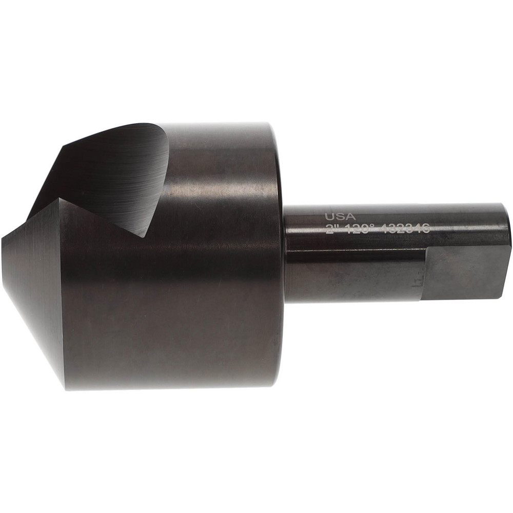 Hertel Countersink: 2" Head Dia, 120.00 deg Included Angle, 1 Flute, High-Speed Steel, Right Hand Cut - GX89339675