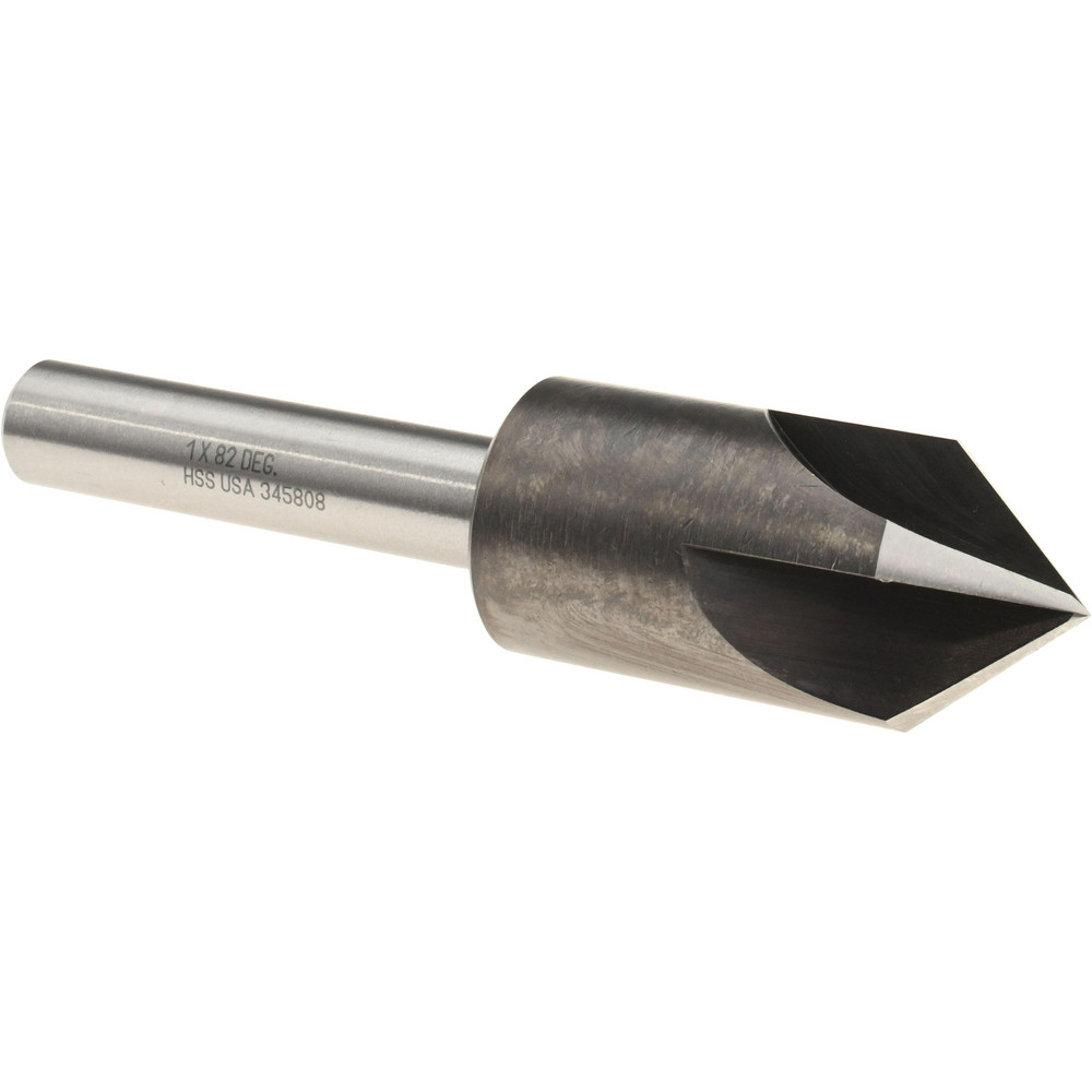 Titan USA Countersink: 82.00 deg Included Angle, 4 Flute, High-Speed Steel, Right Hand Cut - CD52264