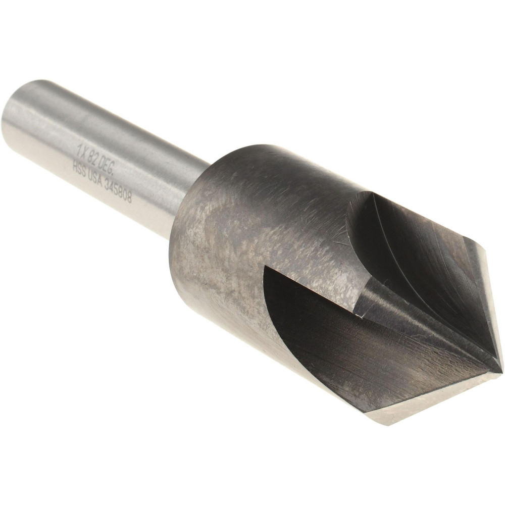 Titan USA Countersink: 82.00 deg Included Angle, 4 Flute, High-Speed Steel, Right Hand Cut - CD52264