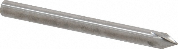 Made in USA Countersink: 3/16" Head Dia, 60.00 deg Included Angle, 5 Flute, Solid Carbide, Right Hand Cut - 1102