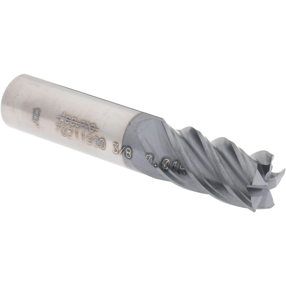 Harvey Tool Chamfer Mill: 3/8" Dia, 3/8" Shank Dia, 90 deg, 3 Flute, Solid Carbide, Single End - 897224