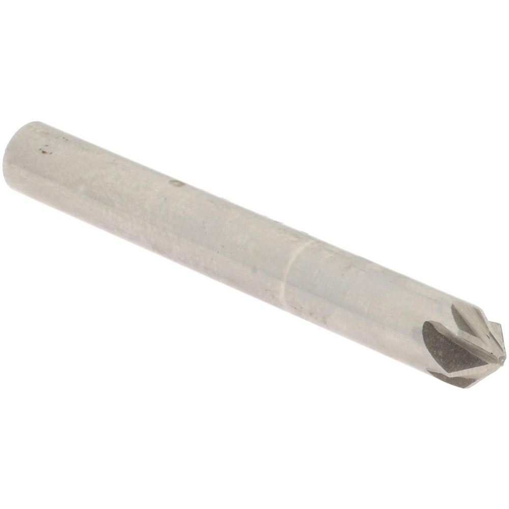 Hertel Countersink: 1/4" Head Dia, 90.00 deg Included Angle, 6 Flute, High-Speed Steel, Right Hand Cut - GX89330591