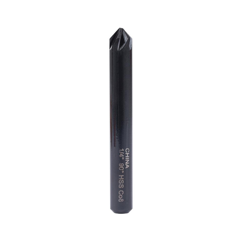 Hertel Countersink: 1/4" Head Dia, 90.00 deg Included Angle, 6 Flute, High-Speed Steel, Right Hand Cut - GX89330591