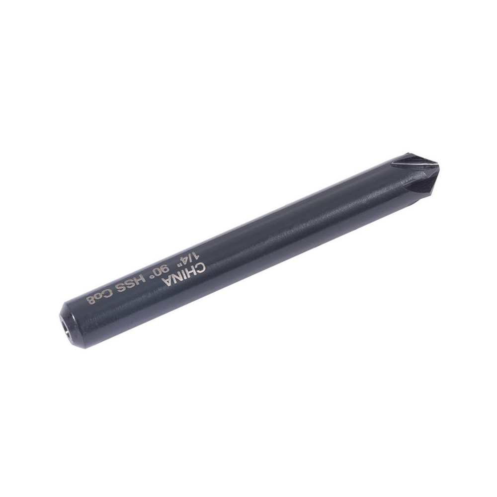 Hertel Countersink: 1/4" Head Dia, 90.00 deg Included Angle, 6 Flute, High-Speed Steel, Right Hand Cut - GX89330591