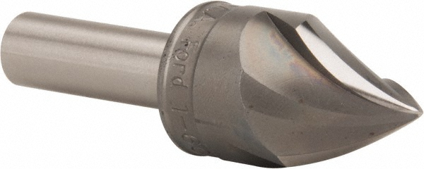 M.A. Ford® Countersink: 1" Head Dia, 60.00 deg Included Angle, 3 Flute, High-Speed Steel, Right Hand Cut - 92100001