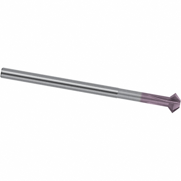 Magafor Back Chamfer: 0.394" Dia, 90 °, 0.394" Chamfer, 4 Flutes, Solid Carbide, Single End - 888490H1000