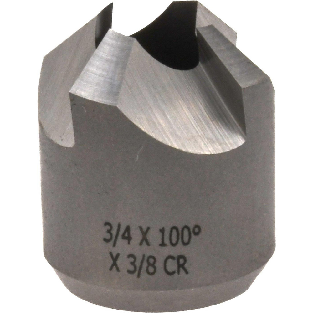 Made in USA 4 Flutes, 3/4" Cutter Head Dia, 3/8" Pilot Hole Dia, High Speed Steel Reverse Countersink - 180-9L