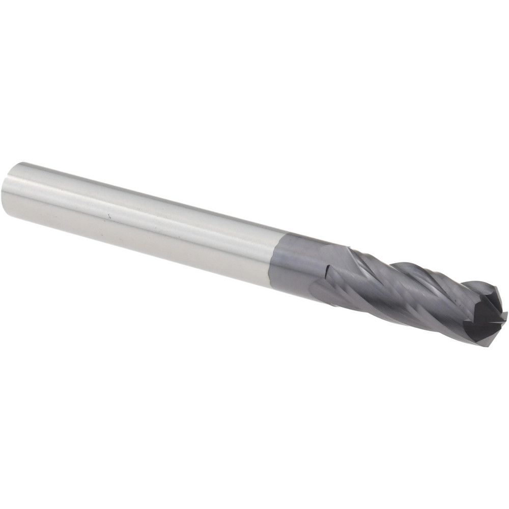 Helical Solutions Chamfer Mill: 1/4" Dia, 1/4" Shank Dia, 90 deg, 4 Flute, Solid Carbide, Single End - 83808