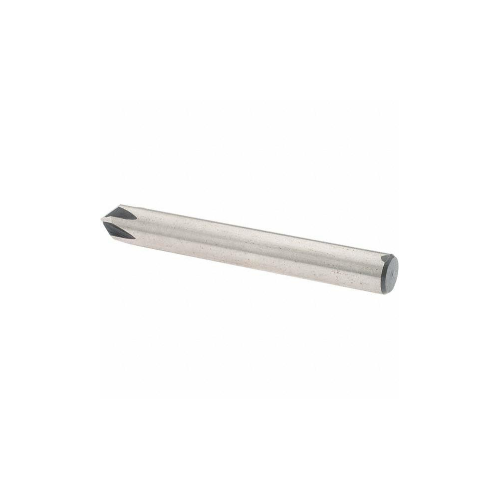 Value Collection Countersink: 1/4" Head Dia, 82.00 deg Included Angle, 6 Flute, High-Speed Steel, Right Hand Cut - 28625