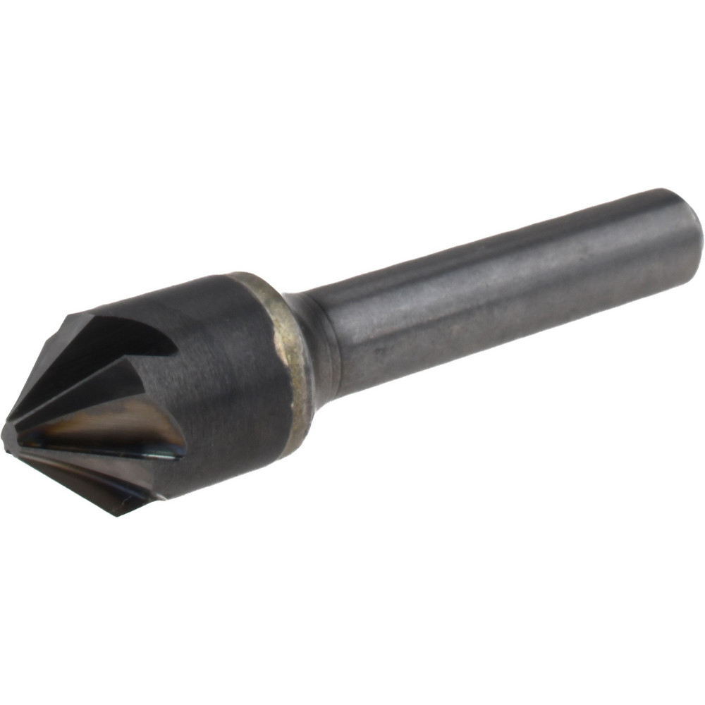 Hertel Countersink: 3/8" Head Dia, 90.00 deg Included Angle, 6 Flute, High-Speed Steel, Right Hand Cut - GX89331474
