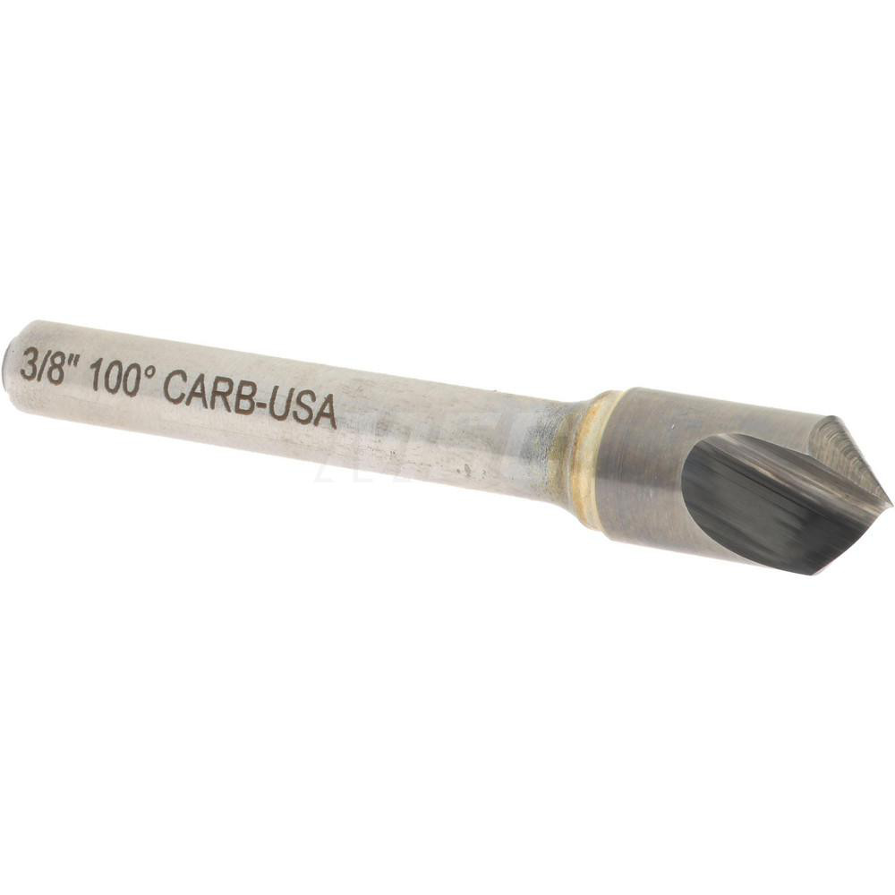 Titan USA Countersink: 3/8" Head Dia, 100.00 deg Included Angle, 1 Flute, Solid Carbide, Right Hand Cut - CS31324