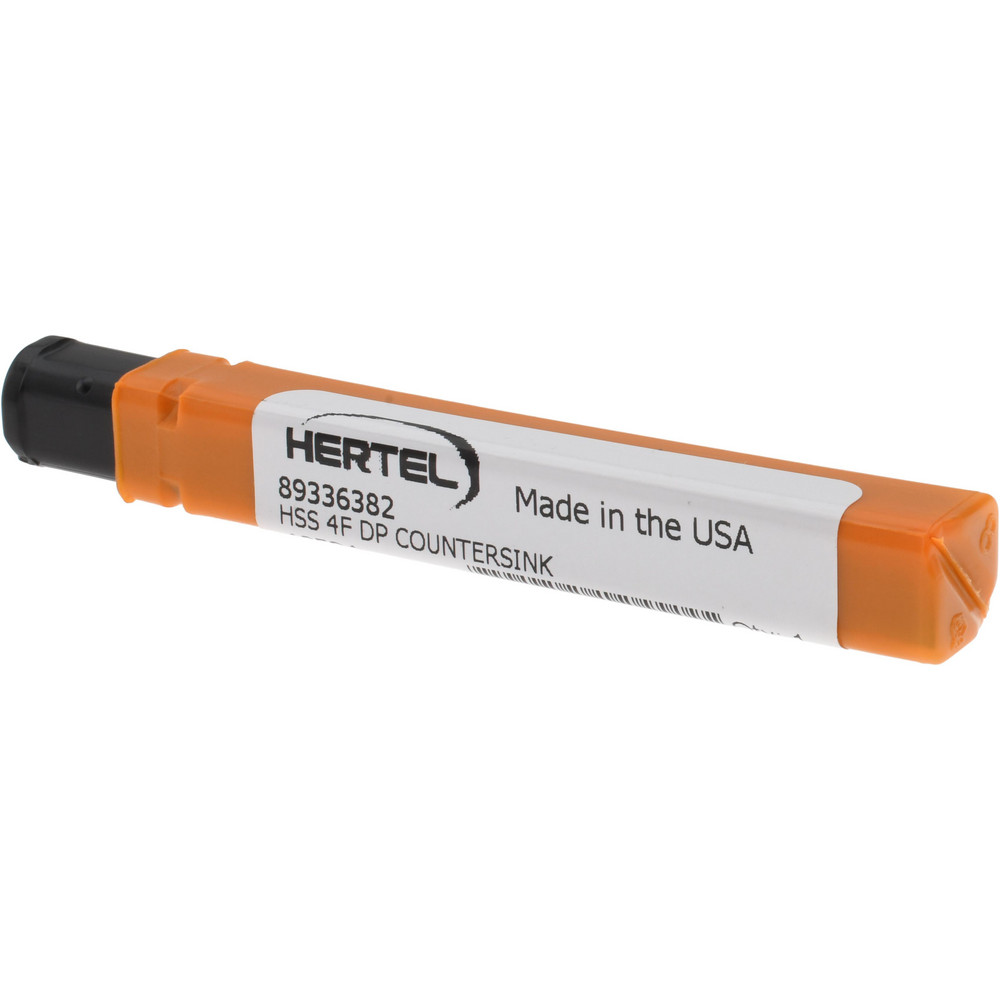 Hertel Countersink: 1/4" Head Dia, 82.00 deg Included Angle, 4 Flute, High-Speed Steel - GX89336382