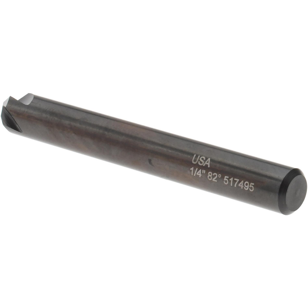 Hertel Countersink: 1/4" Head Dia, 82.00 deg Included Angle, 4 Flute, High-Speed Steel - GX89336382