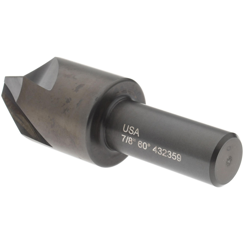 Hertel Countersink: 7/8" Head Dia, 60.00 deg Included Angle, 4 Flute, High-Speed Steel - GX89335855