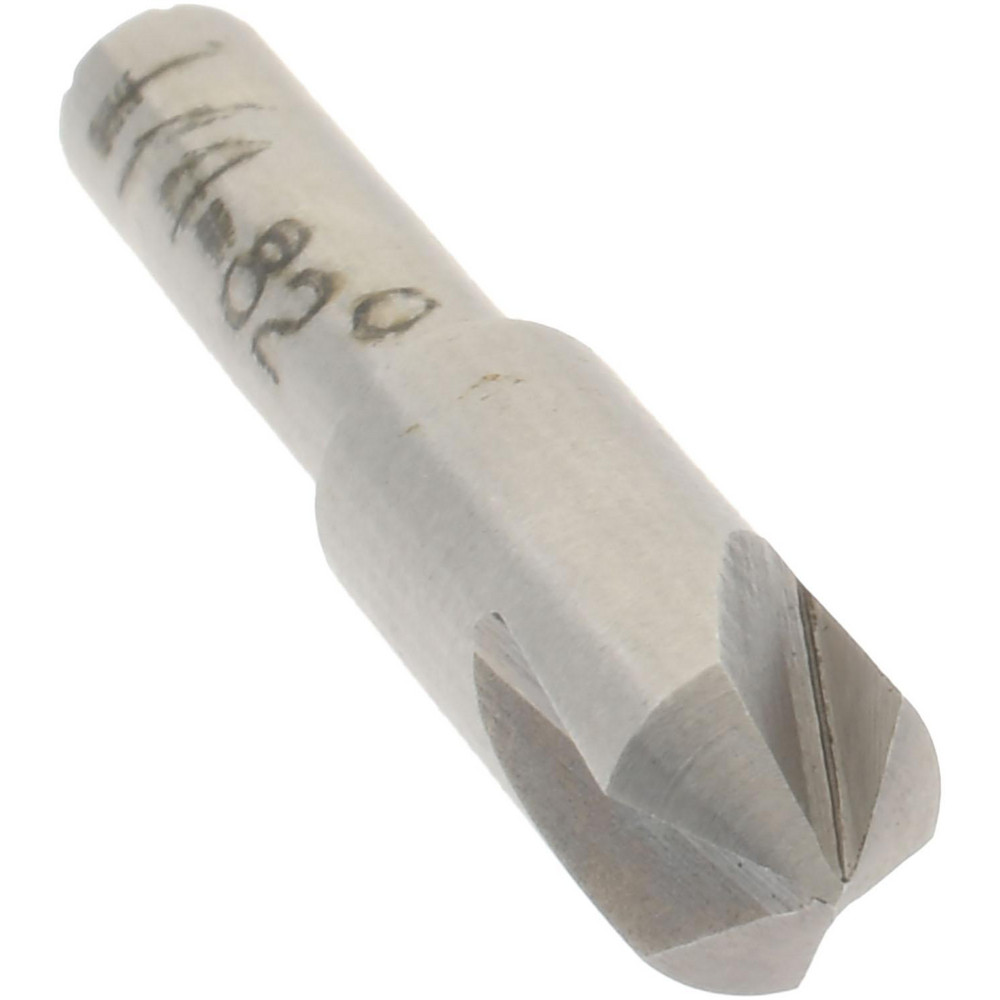 Value Collection Countersink: 1/4" Head Dia, 82.00 deg Included Angle, 3 Flute, High-Speed Steel, Right Hand Cut - SC4082016