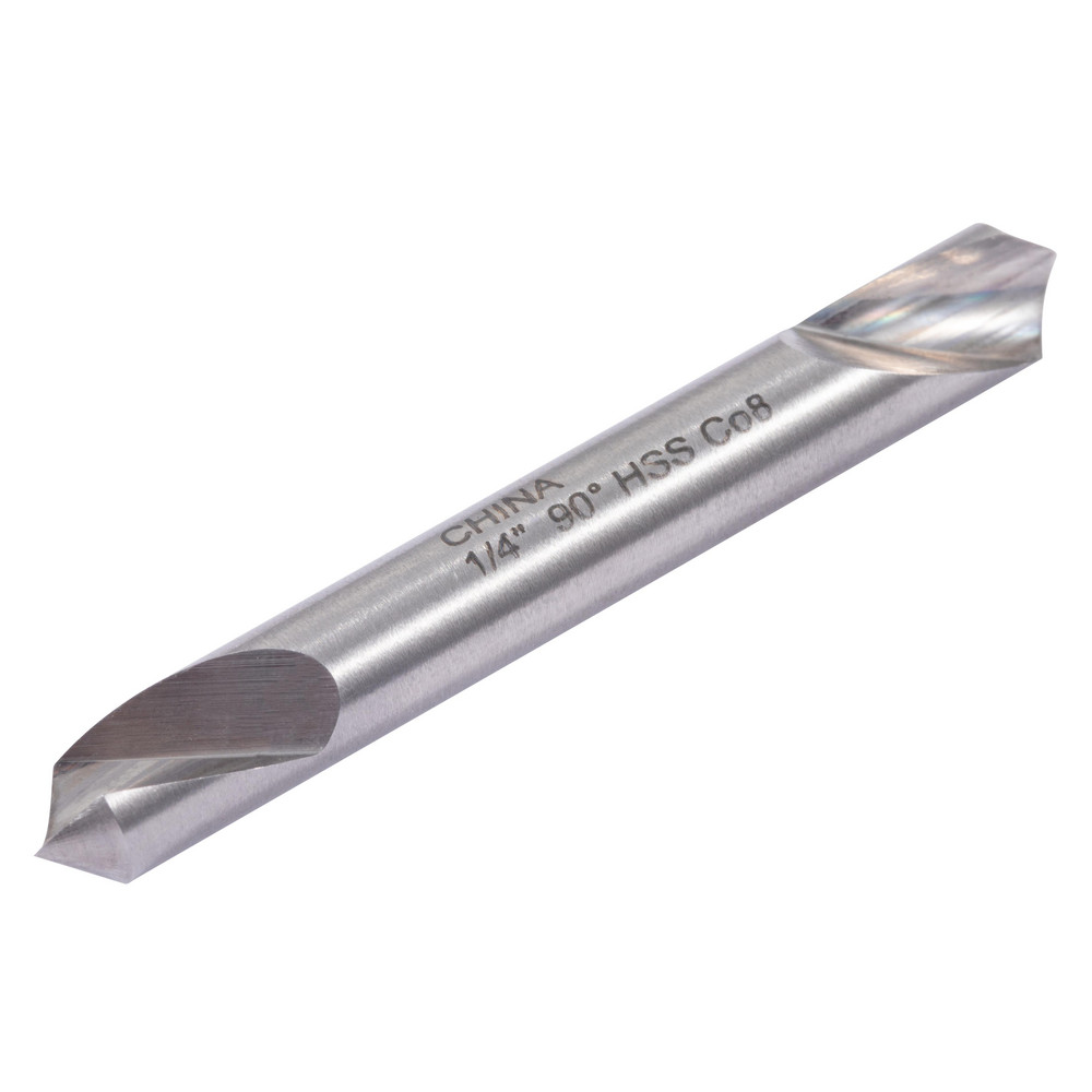 Hertel Countersink: 1/4" Head Dia, 90.00 deg Included Angle, 1 Flute, High-Speed Steel, Right Hand Cut - GX89340442