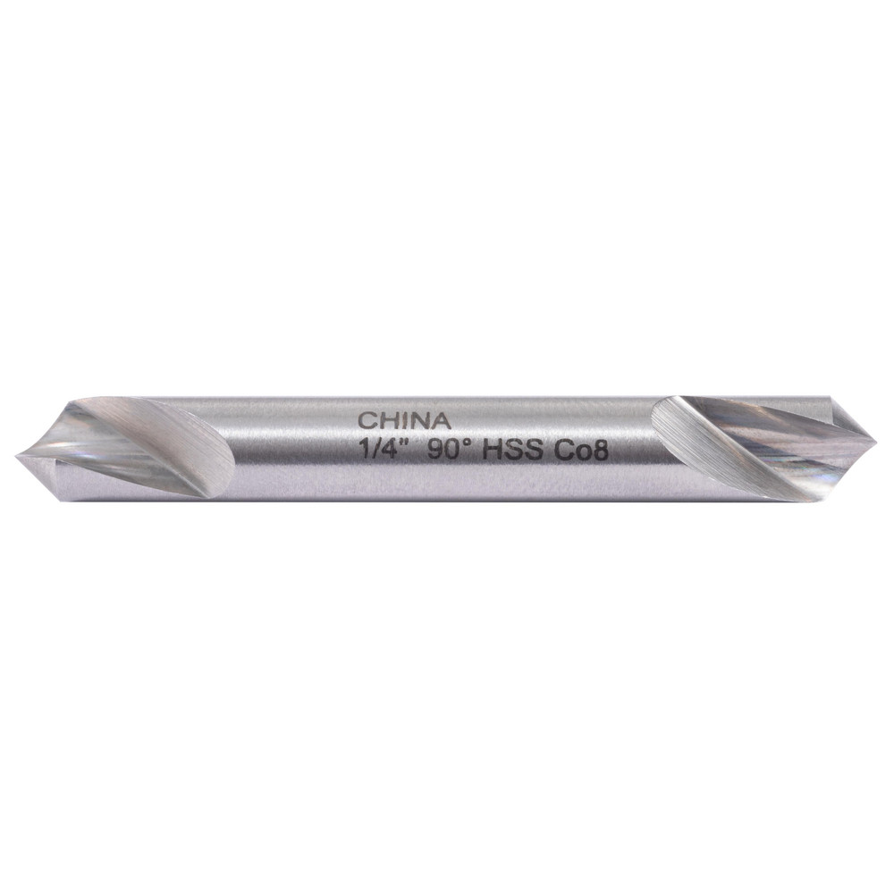 Hertel Countersink: 1/4" Head Dia, 90.00 deg Included Angle, 1 Flute, High-Speed Steel, Right Hand Cut - GX89340442