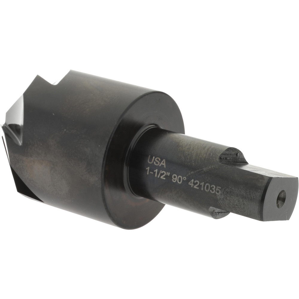 Hertel Countersink: 1-1/2" Head Dia, 90.00 deg Included Angle, 6 Flute, High-Speed Steel, Right Hand Cut - GX89331391