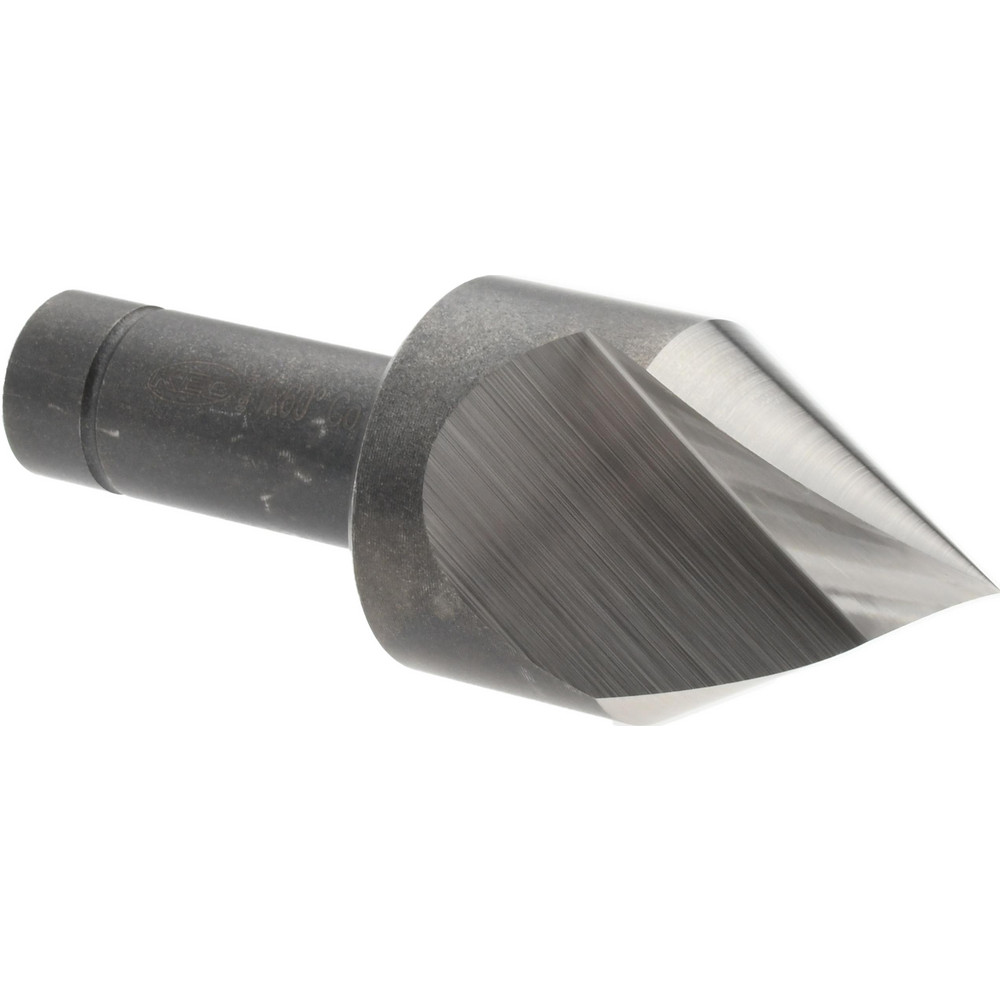 Cleveland Countersink: 1" Head Dia, 60.00 deg Included Angle, 3 Flute, High-Speed Steel, Right Hand Cut - C46180