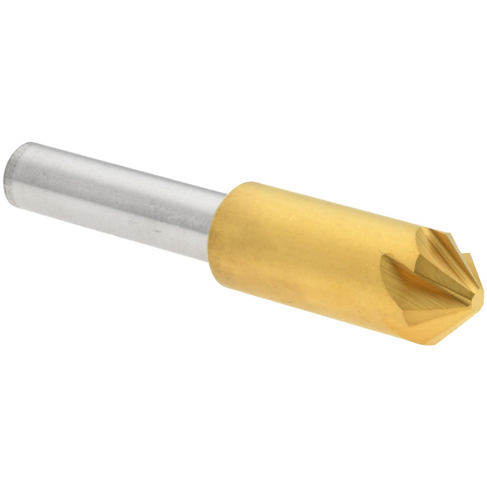 Melin Tool Countersink: 5/8" Head Dia, 60.00 deg Included Angle, 1 Flute, Cobalt Steel, Right Hand Cut - 18161