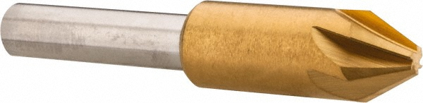 Melin Tool Countersink: 5/8" Head Dia, 60.00 deg Included Angle, 1 Flute, Cobalt Steel, Right Hand Cut - 18161