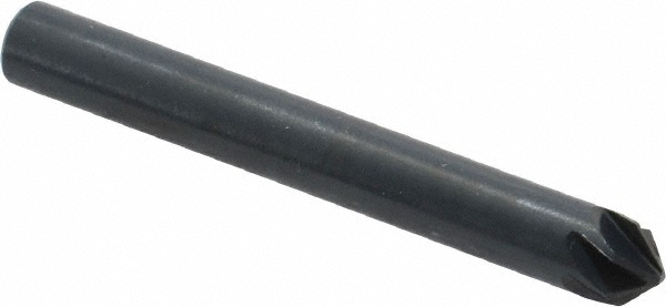 Hertel Countersink: 1/4" Head Dia, 60.00 deg Included Angle, 3 Flute, Solid Carbide, Right Hand Cut - 333-003050
