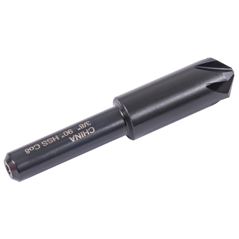 Value Collection Countersink: 3/8" Head Dia, 90.00 deg Included Angle, 6 Flute, High-Speed Steel, Right Hand Cut - SC2090024