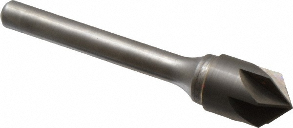 Titan USA Countersink: 1/2" Head Dia, 60.00 deg Included Angle, 6 Flute, Solid Carbide, Right Hand Cut - CS36632