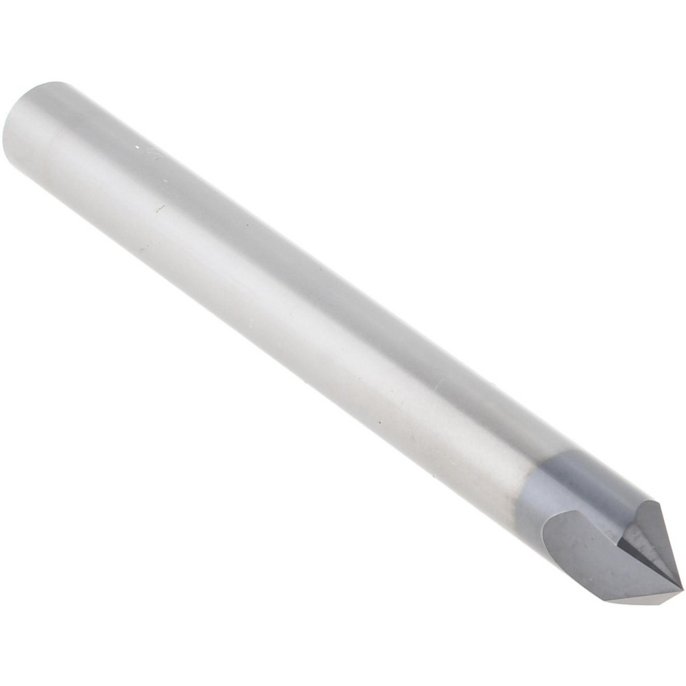 Accupro Chamfer Mill: 3/16" Dia, 3/16" Shank Dia, 90 deg, 2 Flute, Solid Carbide, Single End - EM99943845