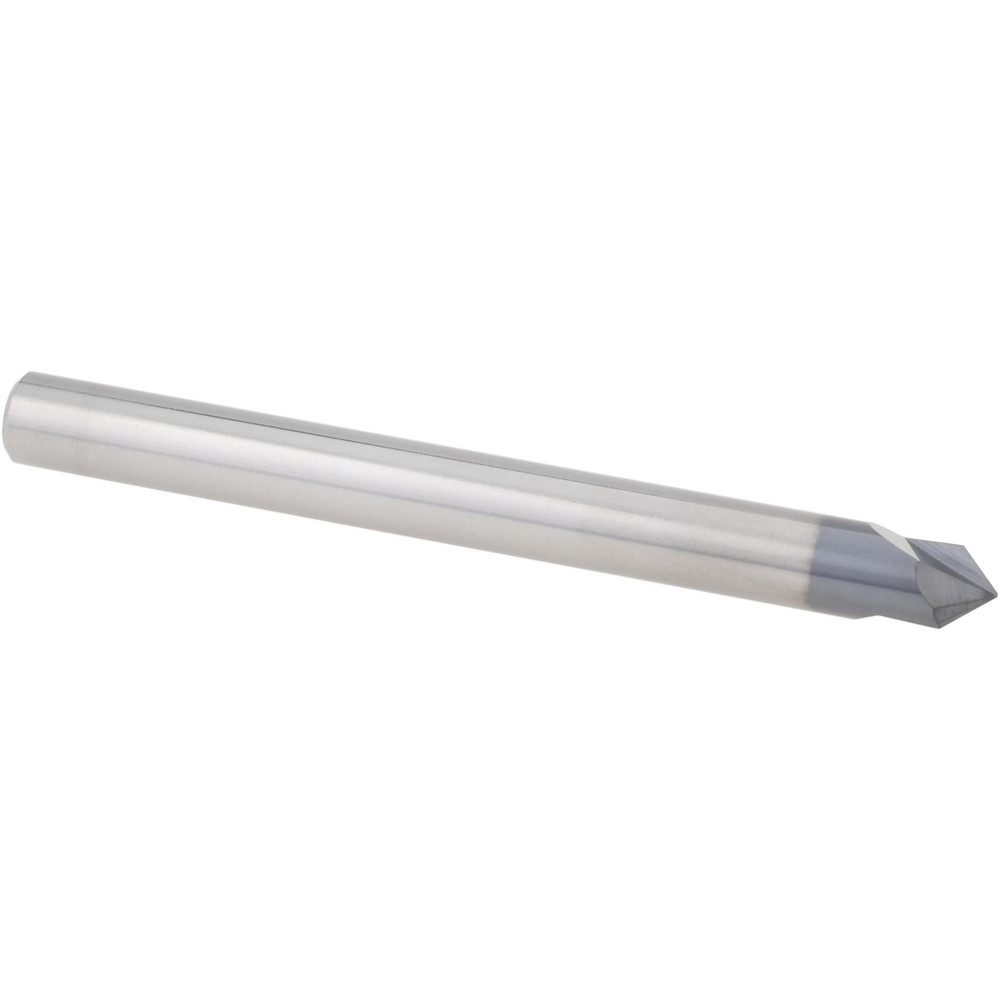 Accupro Chamfer Mill: 3/16" Dia, 3/16" Shank Dia, 90 deg, 2 Flute, Solid Carbide, Single End - EM99943845