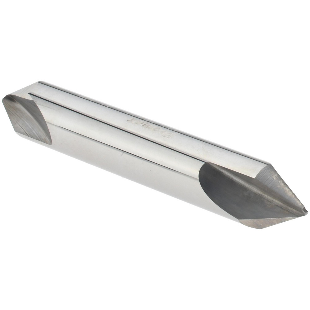 ProMax Chamfer Mill: 3/8" Dia, 3/8" Shank Dia, 60 deg, 2 Flute, Solid Carbide, Double End - 132-02420