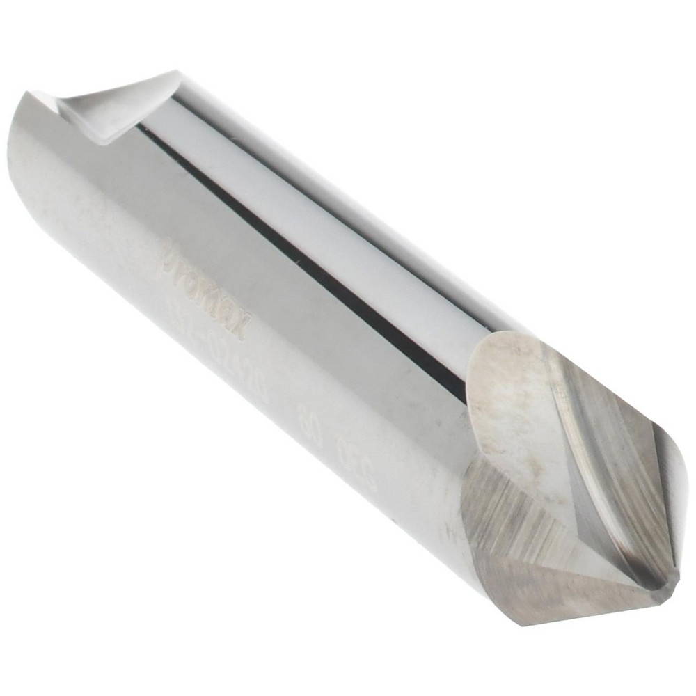 ProMax Chamfer Mill: 3/8" Dia, 3/8" Shank Dia, 60 deg, 2 Flute, Solid Carbide, Double End - 132-02420