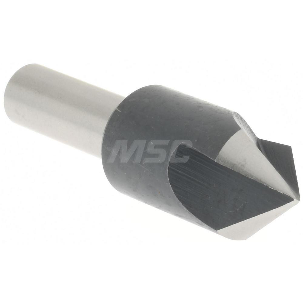 Value Collection Countersink: 5/8" Head Dia, 82.00 deg Included Angle, 3 Flute, High-Speed Steel, Right Hand Cut - 28618