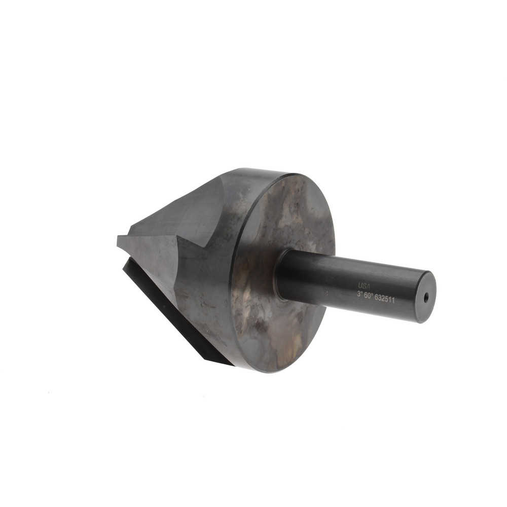 Hertel Countersink: 3" Head Dia, 60.00 deg Included Angle, 4 Flute, High-Speed Steel - GX89329783