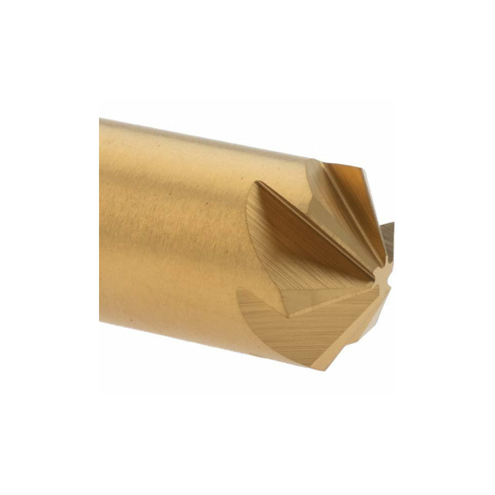 Melin Tool Countersink: 1/2" Head Dia, 120.00 deg Included Angle, 6 Flute, Cobalt Steel, Right Hand Cut - 18217