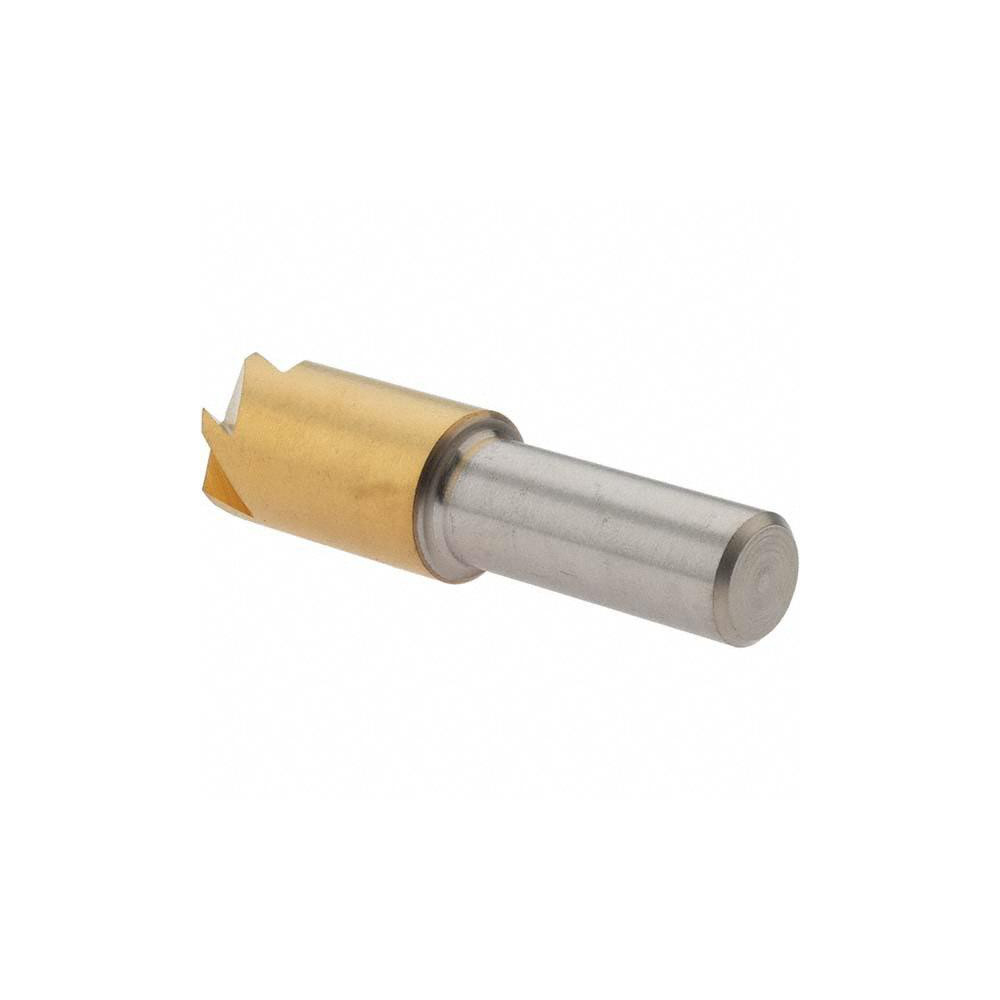 Melin Tool Countersink: 1/2" Head Dia, 120.00 deg Included Angle, 6 Flute, Cobalt Steel, Right Hand Cut - 18217