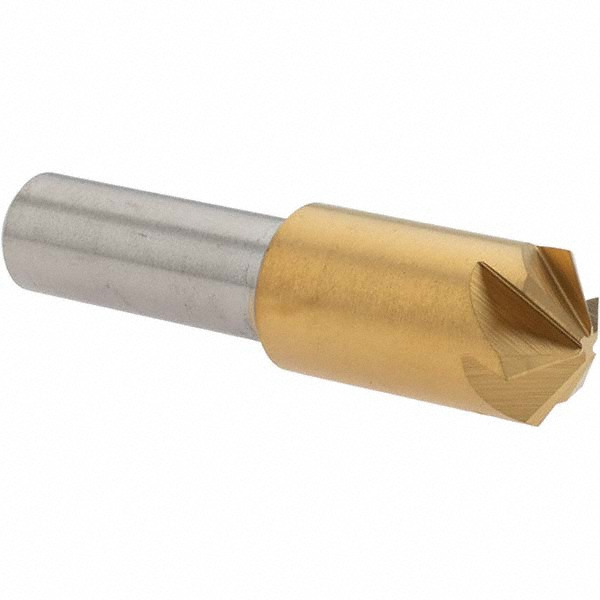Melin Tool Countersink: 1/2" Head Dia, 120.00 deg Included Angle, 6 Flute, Cobalt Steel, Right Hand Cut - 18217