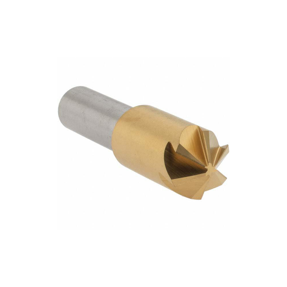 Melin Tool Countersink: 1/2" Head Dia, 120.00 deg Included Angle, 6 Flute, Cobalt Steel, Right Hand Cut - 18217