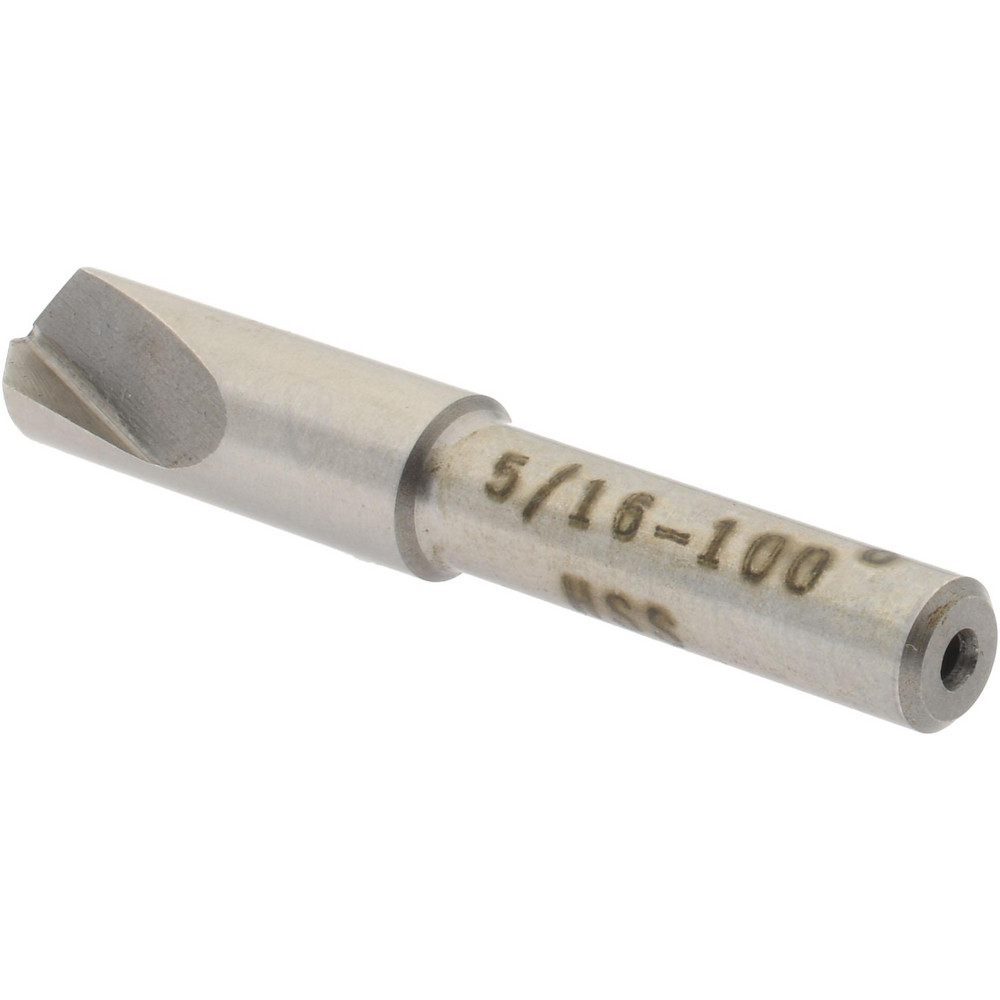 Value Collection Countersink: 5/16" Head Dia, 100.00 deg Included Angle, 1 Flute, High-Speed Steel, Right Hand Cut - SC10100020