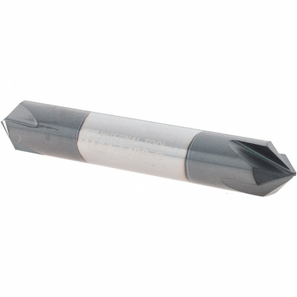 Harvey Tool Chamfer Mill: 3/8" Dia, 3/8" Shank Dia, 60 deg, 5 Flute, Solid Carbide, Double End - 722124-C3