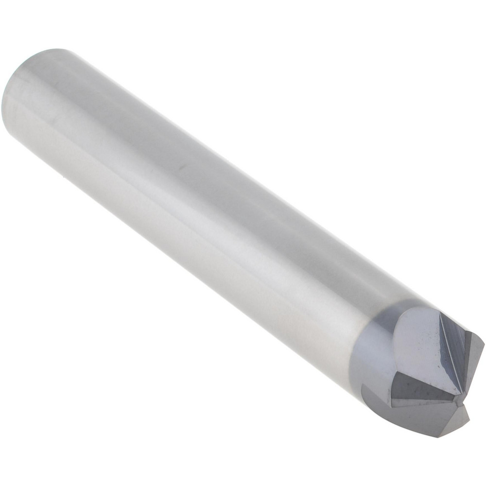 Accupro Chamfer Mill: 3/8" Dia, 3/8" Shank Dia, 120 deg, 3 Flute, Solid Carbide, Single End - EM99943862